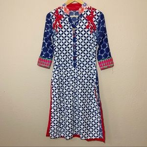 Multi-colored salwar kameez dress